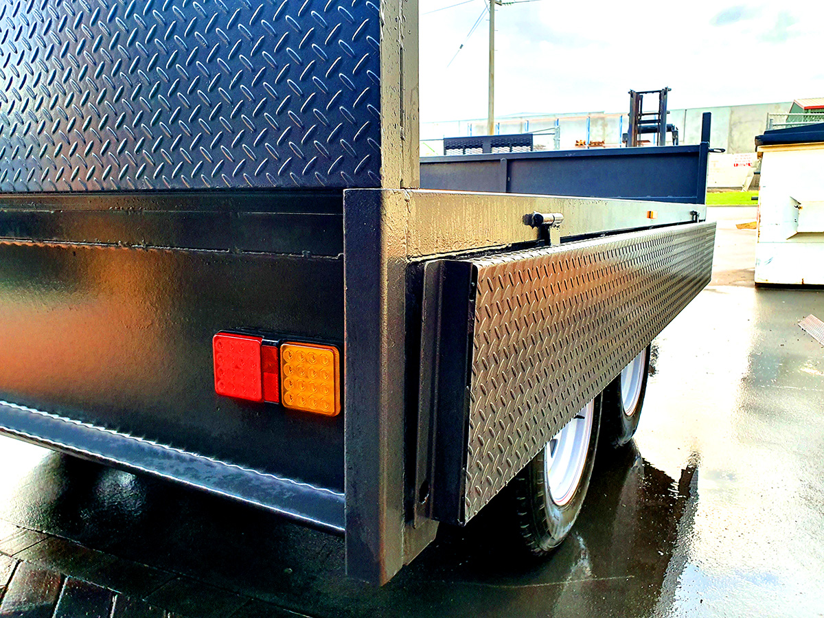 10x6 Deluxe Heavy Duty Flat Top Tandem Trailer with Drop Sides for Sale