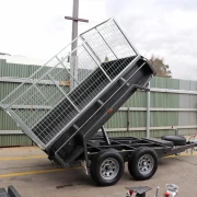 8x5 Hydraulic Tipper Trailer 2800kg Gvm 3ft cage 1 copy