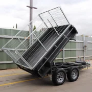 8x5 Hydraulic Tipper Trailer 2800kg Gvm 3ft cage 2 copy