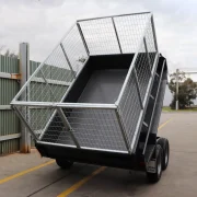 8x5 Hydraulic Tipper Trailer 2800kg Gvm 3ft cage 3 copy