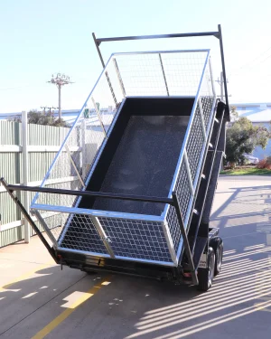 10×5 All Purpose Hydraulic Tipper Trailer | 3ft Cage | Ladder Rack | Plant Ramps <br><br><span class="gvm-3200">3200 KG ATM</span>