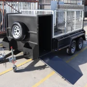 8x5 Tandem Gardening Trailer Mower Box and Ramp