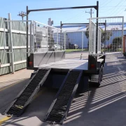 tipper trailer with ramps racks and cage