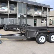 8x5 heavy duty box trailer with ladder racks