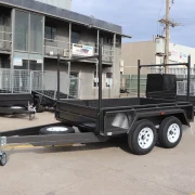 8x5 heavy duty trailer with ladder racks 1