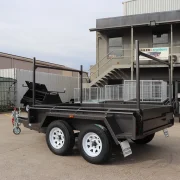 8x5 heavy duty trailer with ladder racks 4