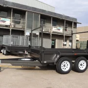 8x5 heavy duty trailer with ladder racks 9