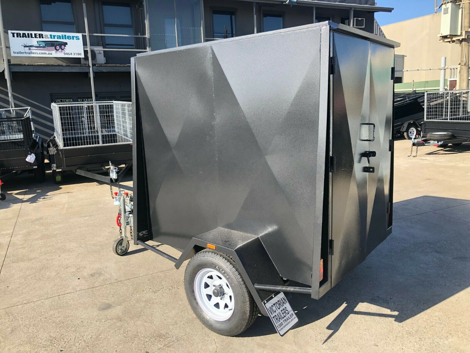 6x4 Single Axle 5Ft High Fully Enclosed Van / Cargo Trailer with Brakes