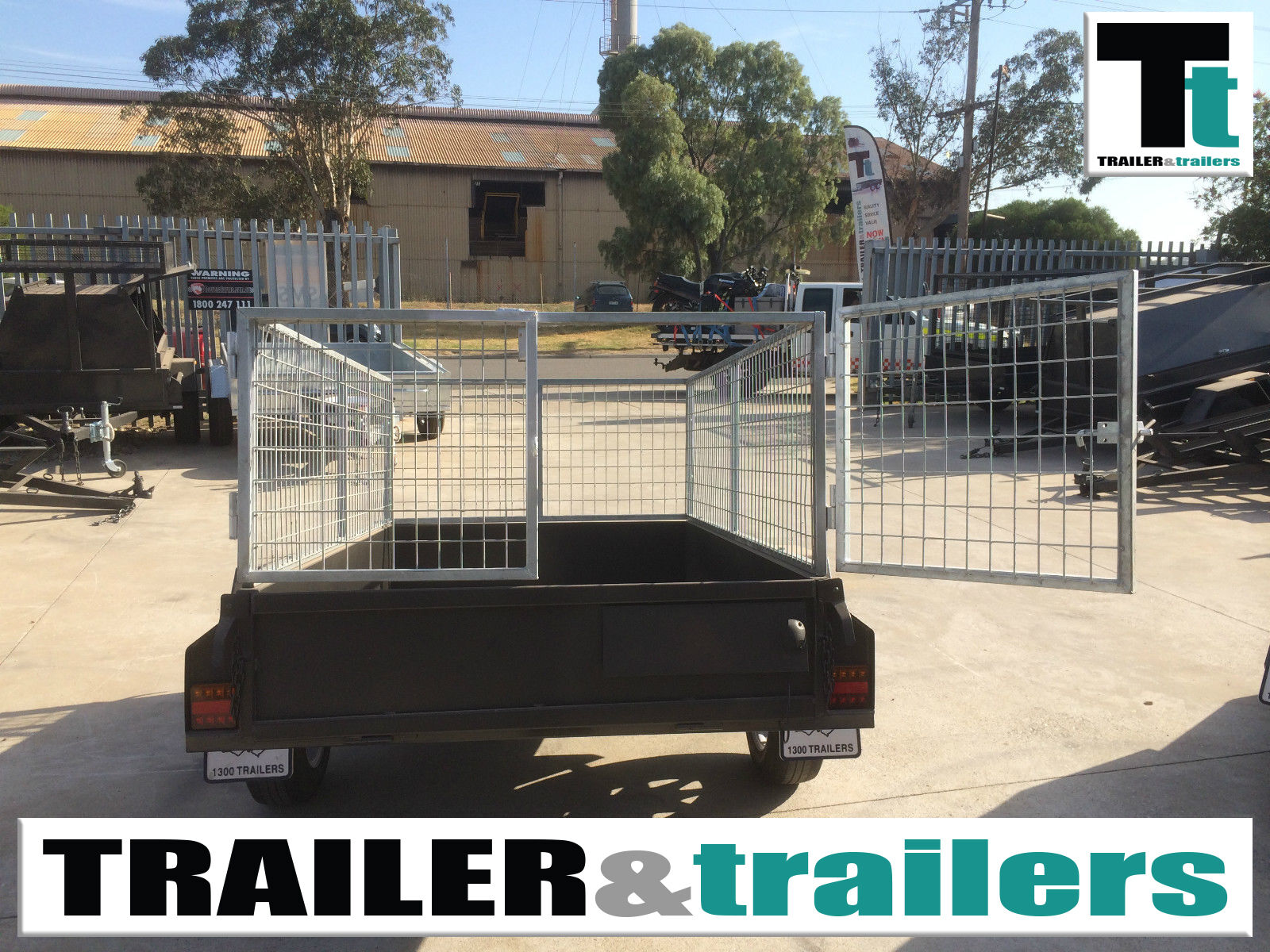 7×4 Commercial Heavy Duty Single Axle Cage Trailer | 2 Ft Cage | For