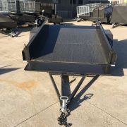 7×5 Single Axle Box Trailer for Sale | Drop Front | Checker Plate Floor | Heavy Duty Trailer