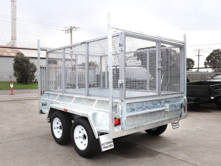 8x5 Australian Galvanised 3ft Cage Trailer with Ladder Racks