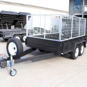 8x5 BSpec Trailer with Cage & Drop Mesh