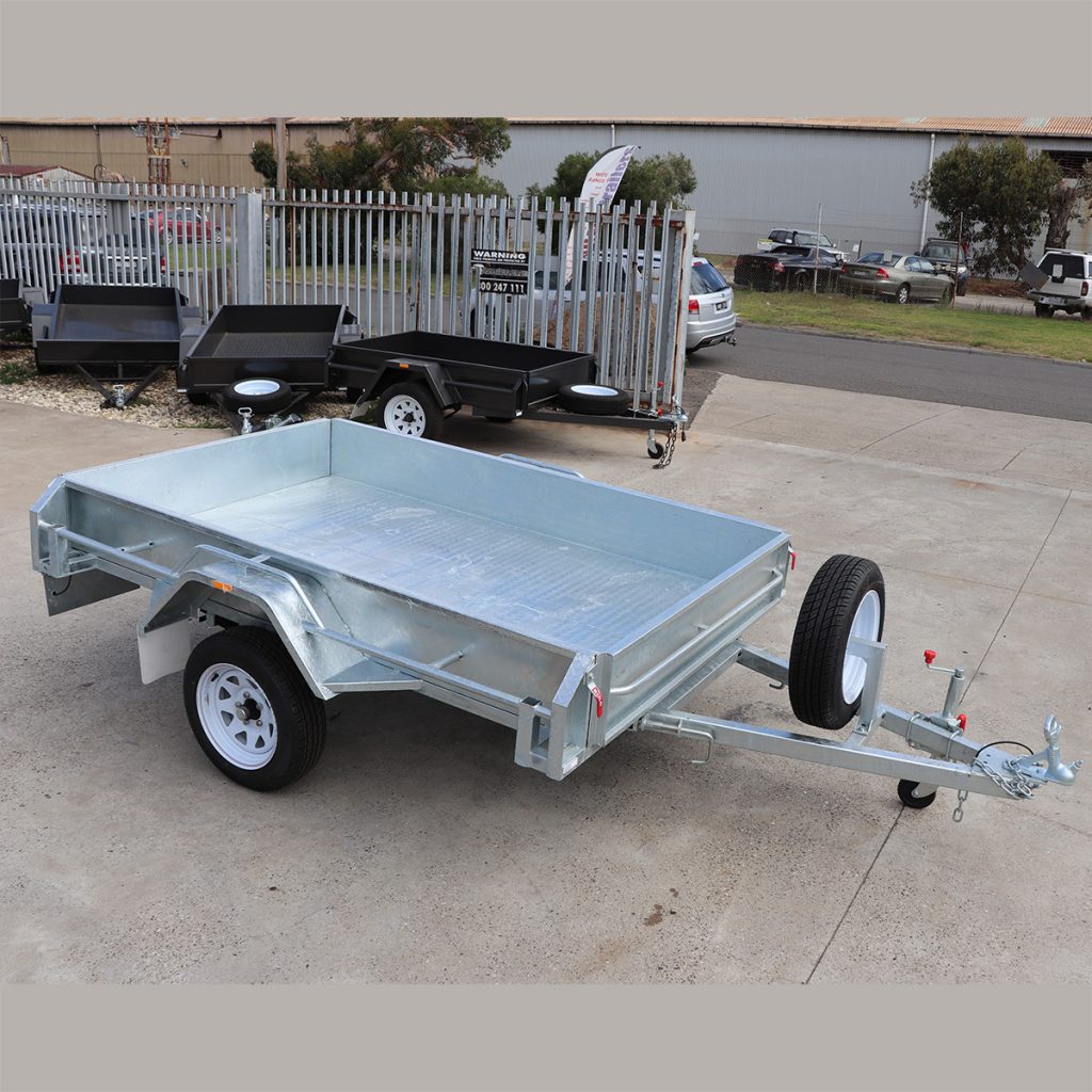 8x5 Single Axle Medium Heavy Duty Smooth Floor Fixed Front Box Trailer for Sale in