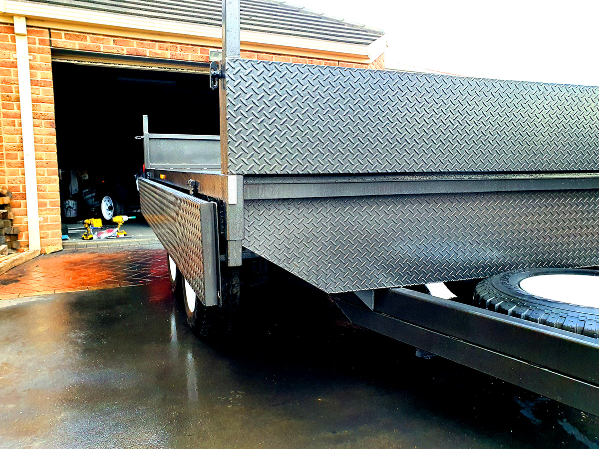 10x6 Deluxe Heavy Duty Flat Top Tandem Trailer with Drop Sides for Sale