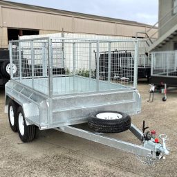 10×6 Australian Galvanised & Australian Made Tandem Axle Heavy Duty Cage Trailer with 3ft Cage for Sale <br><br><span class="aussie-build">Australian Made Trailer</span>
