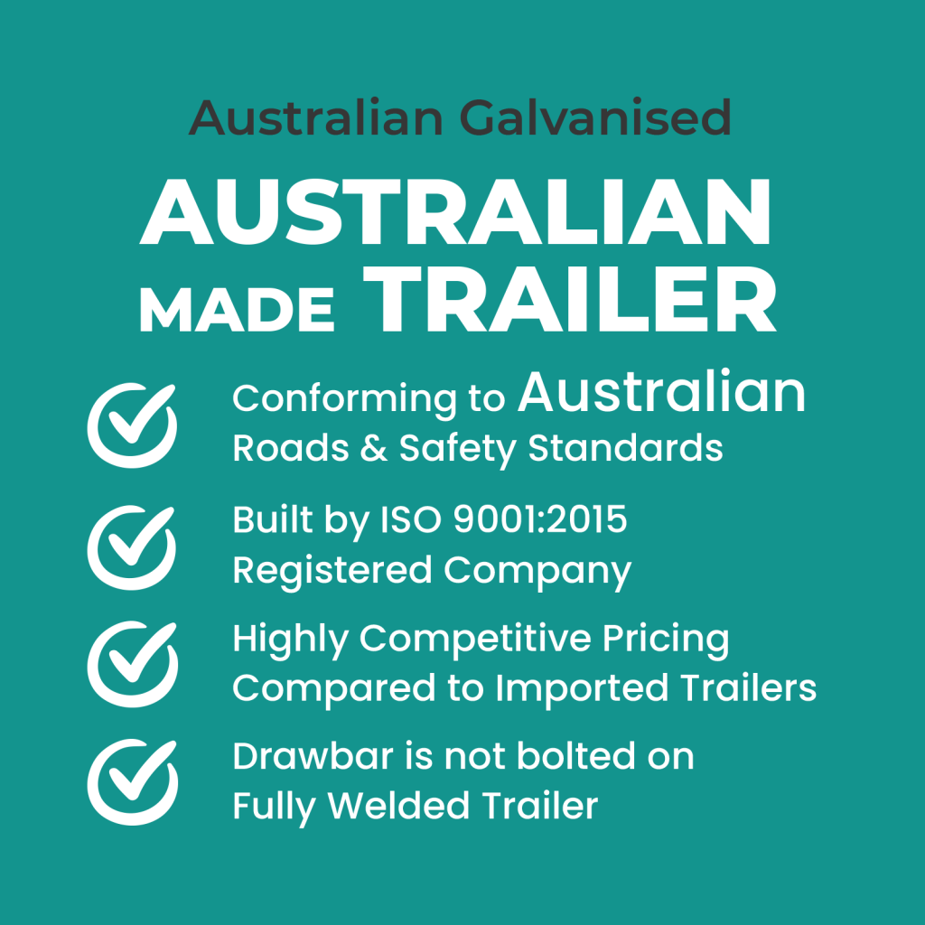 8x5 Australian Galvanised Australian Made Single Axle Heavy Duty Box Trailer For Sale