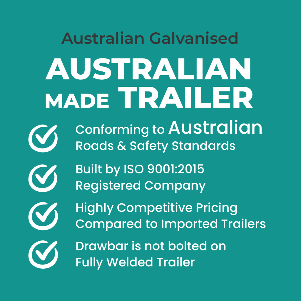 8x5 Australian Galvanised Australian Made Single Axle Heavy Duty Box Trailer For Sale 0989