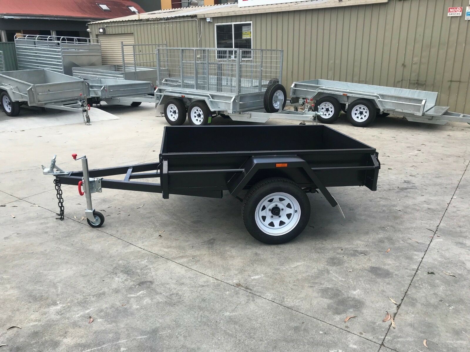 7x4 Single Axle Commercial Heavy Duty Box Trailer for Sale Melbourne