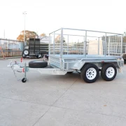 caged trailer with ramp