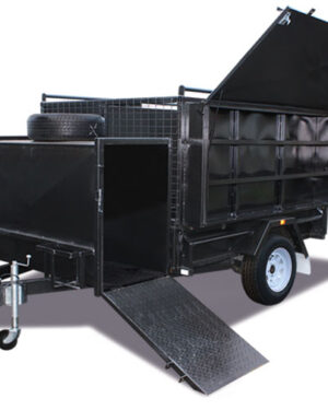 6×4 Commercial Heavy Duty Single Axle Gardening Trailer For Sale – Enclosed Mower Box