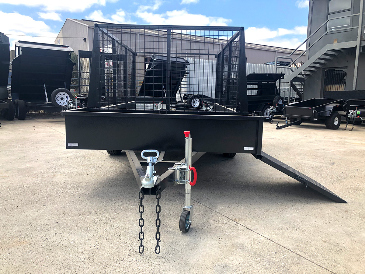 6x4 Standard Single Axle Gardening Trailer with Open Mower Box For Sale