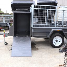 Gardening Trailer with Enclosed Mower Box