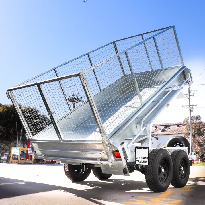 10x6 Tandem Hydraulic Tipper Cage Trailer 3300 KG ATM