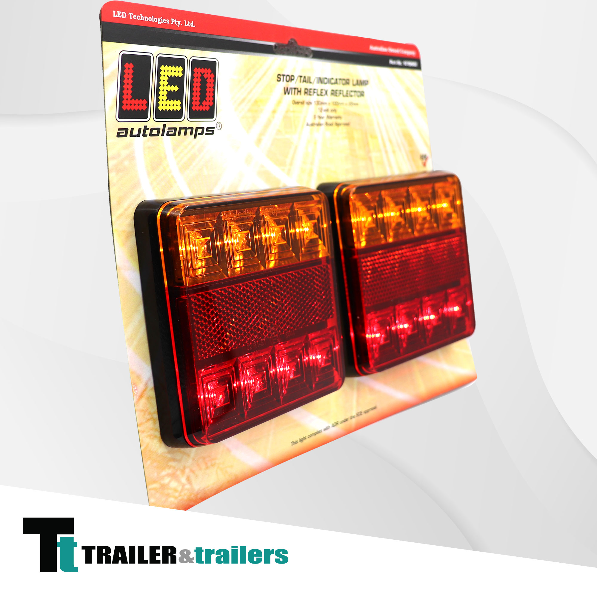 Autolamps LED 101BAR2 Stop / Tail / Indicator / Lamps With Reflex Reflector  - Trailer Trailers