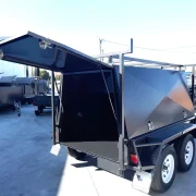 one piece tradesman trailer rear lift up door -4