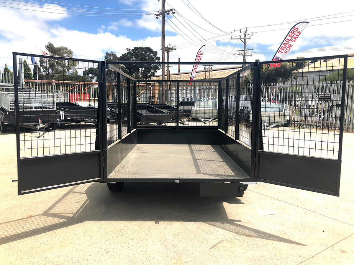 6x4 Standard Single Axle Gardening Trailer with Open Mower Box For Sale