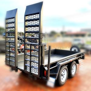 8x5 Tandem Axle Heavy Duty Plant Trailer with Single Drop Down Ramp for Sale in Victoria