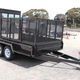 Tandem Axle Plant Trailer with Grid Mesh Ramp